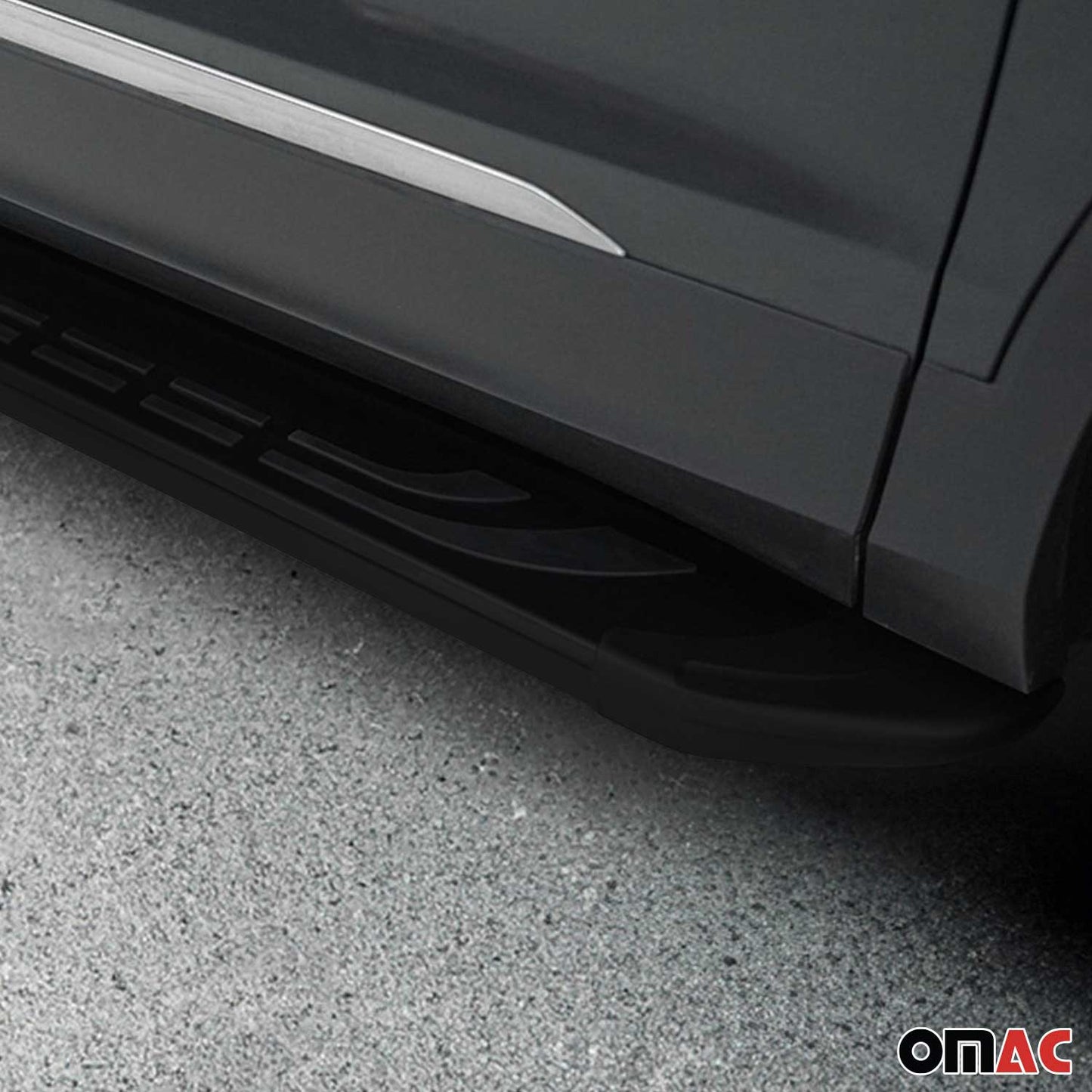 Omac USA Aluminum Running Boards, Side Steps for SUV – Fits with 2005-2010 Jeep Grand Cherokee – Black (2 Pcs)