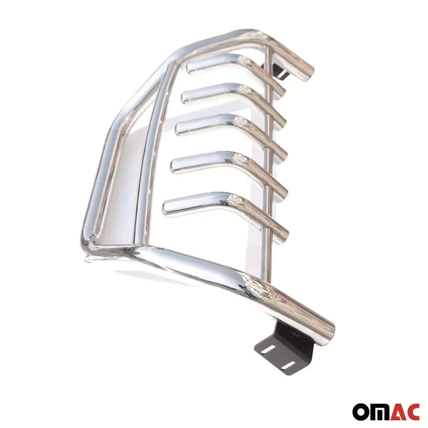 OMAC USA Bull Bar Push Front Bumper Grille – Fits 2011–2016 Kia Sportage – Chrome Mirror Finish Steel Guard, Silver (1 Pc)