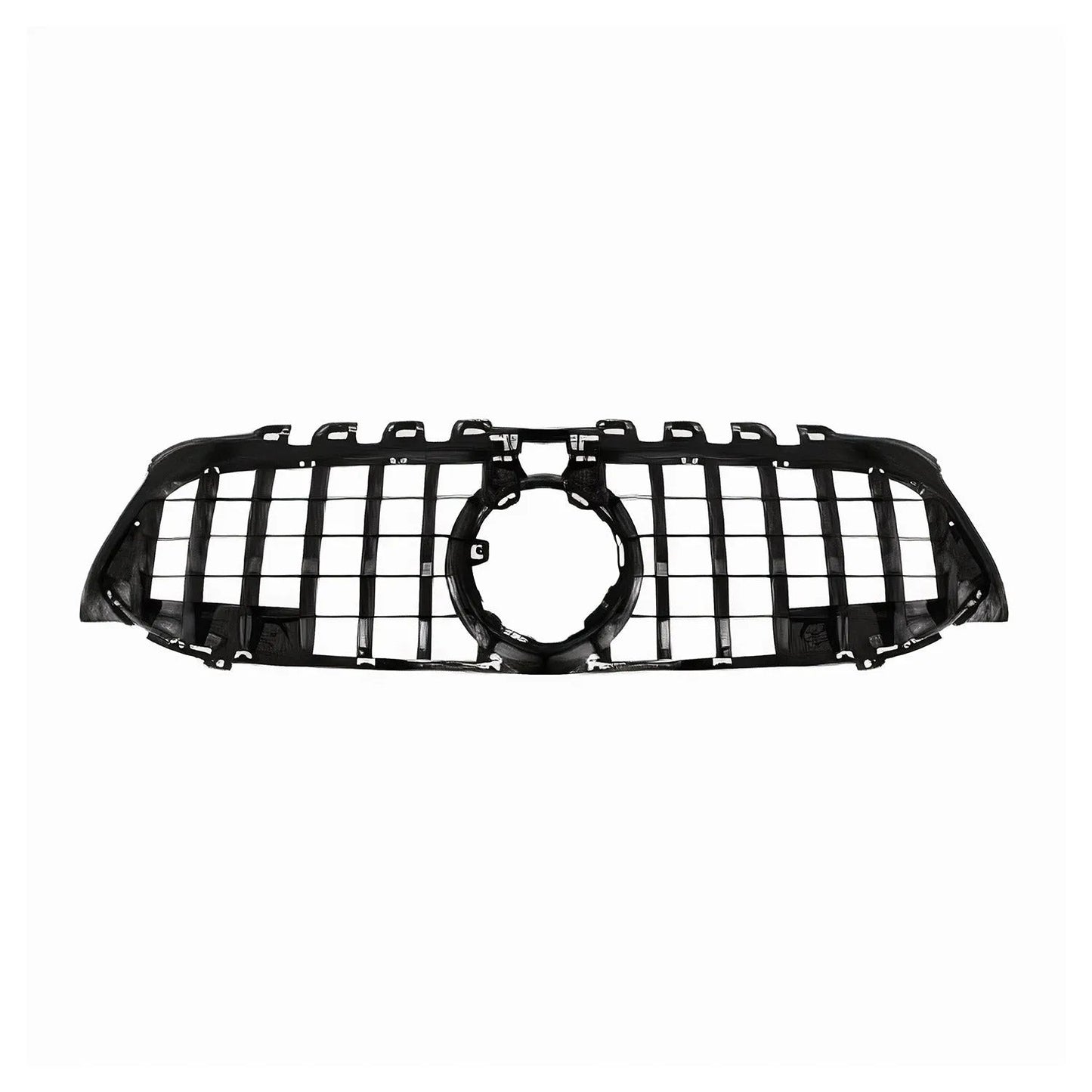 OMAC USA Front Grill for Mercedes A-Class – Fits 2019–2022 W177/V177 – GT R Panamericana Style, Gloss Black, w/360 Camera
