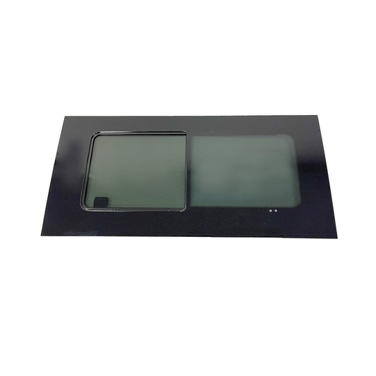 OMAC USA Sliding Window Glass Front Left Side – Fits 2014–2024 RAM ProMaster L2/L3/L4 – Black Tempered Auto Glass Replacement (1 Pc)