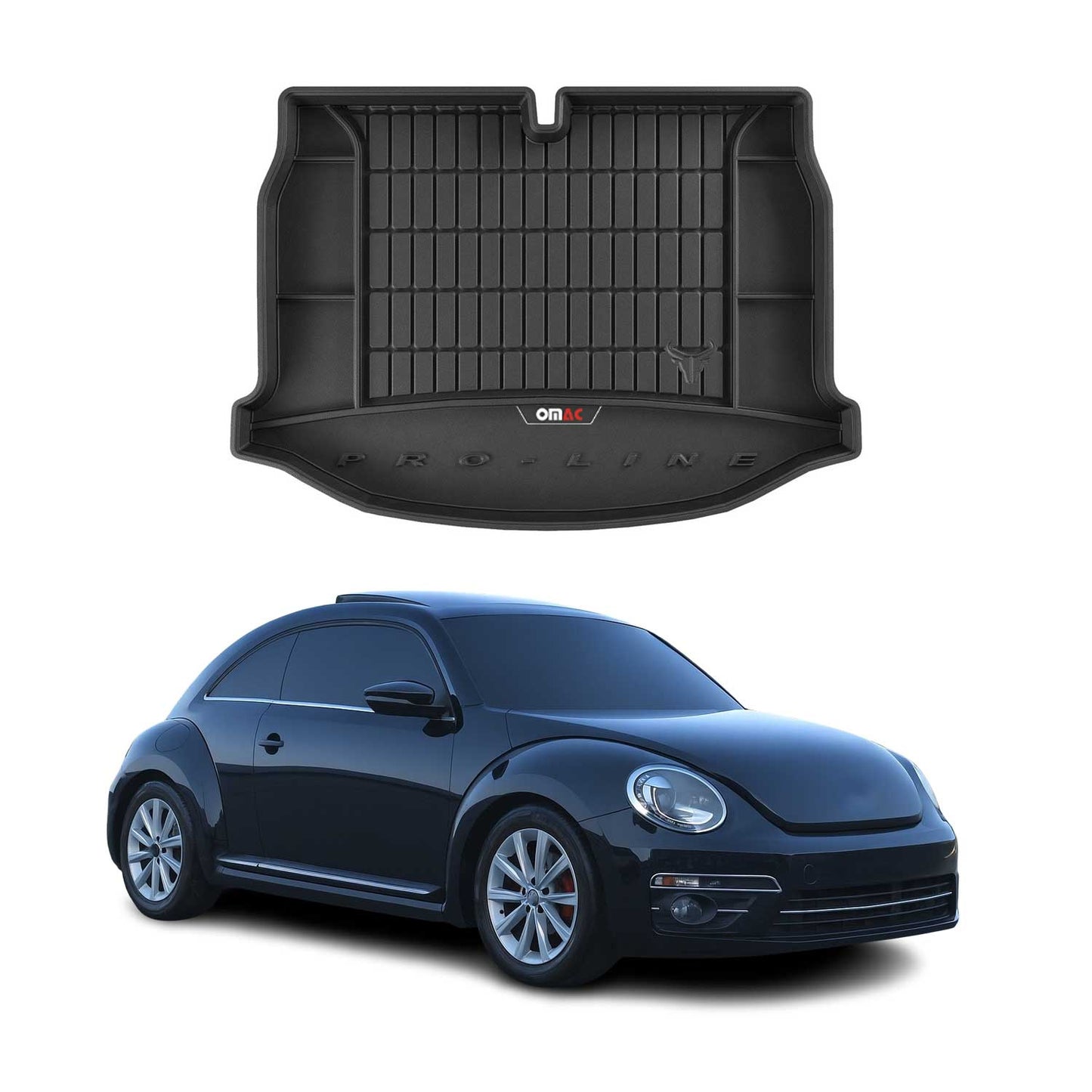 OMAC USA Premium Cargo Liner for VW Beetle – Fits 2012-2019 – All Weather Heavy Duty Trunk Mat, Black