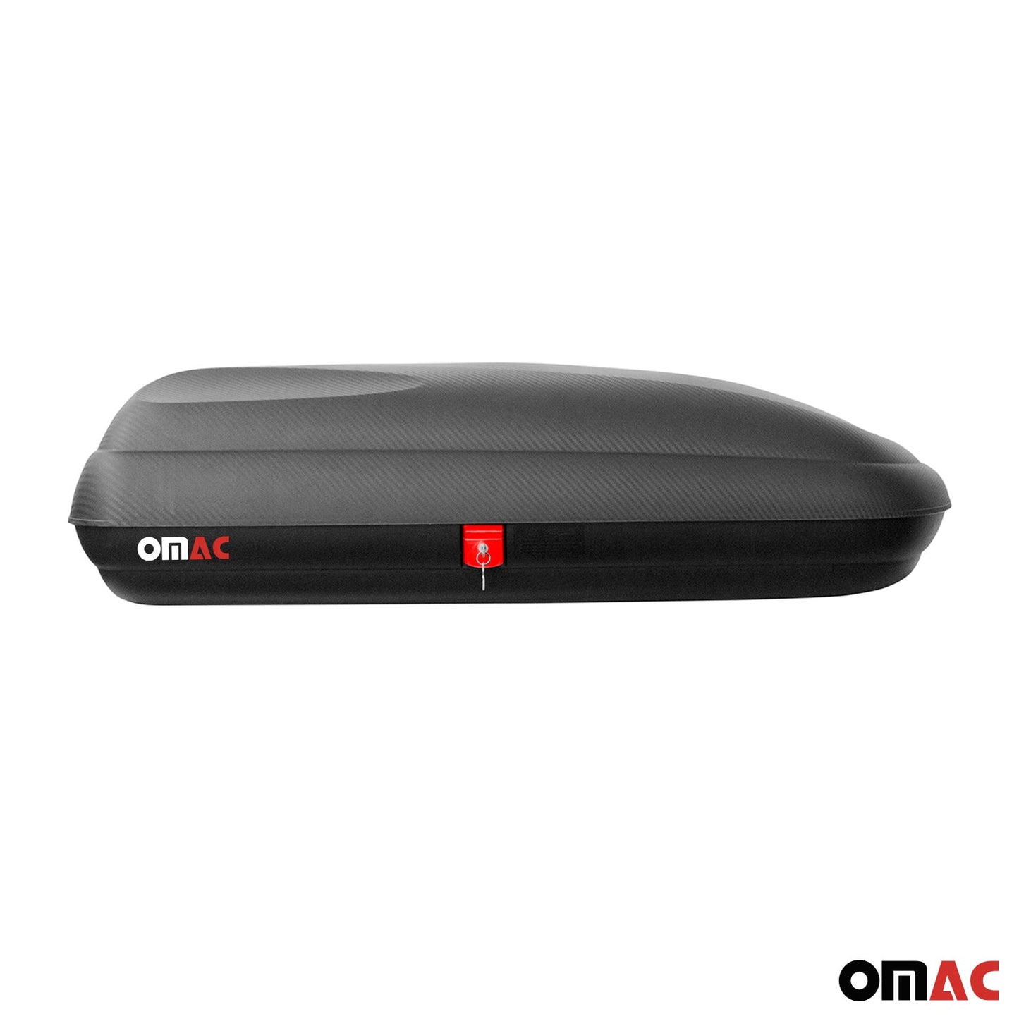 OMAC USA Roof Cargo Box for Car/SUV – 11.3 Cu Ft Rooftop Luggage Carrier – Carbon Fiber Textured (1 Pc)