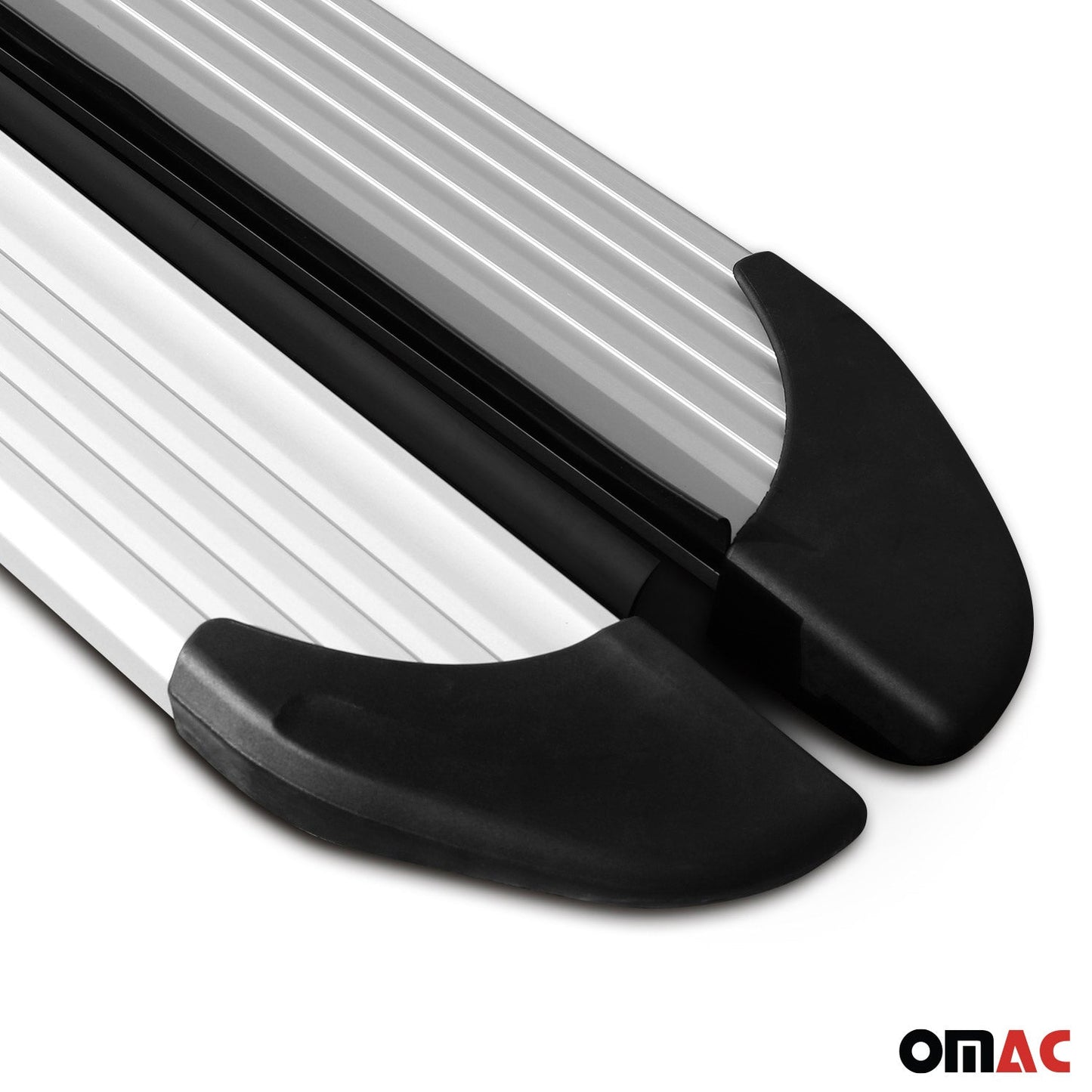 Omac USA Aluminum Running Boards, Side Steps for SUV – Fits with 2013-2015 Subaru XV Crosstrek – Silver (2 Pcs)