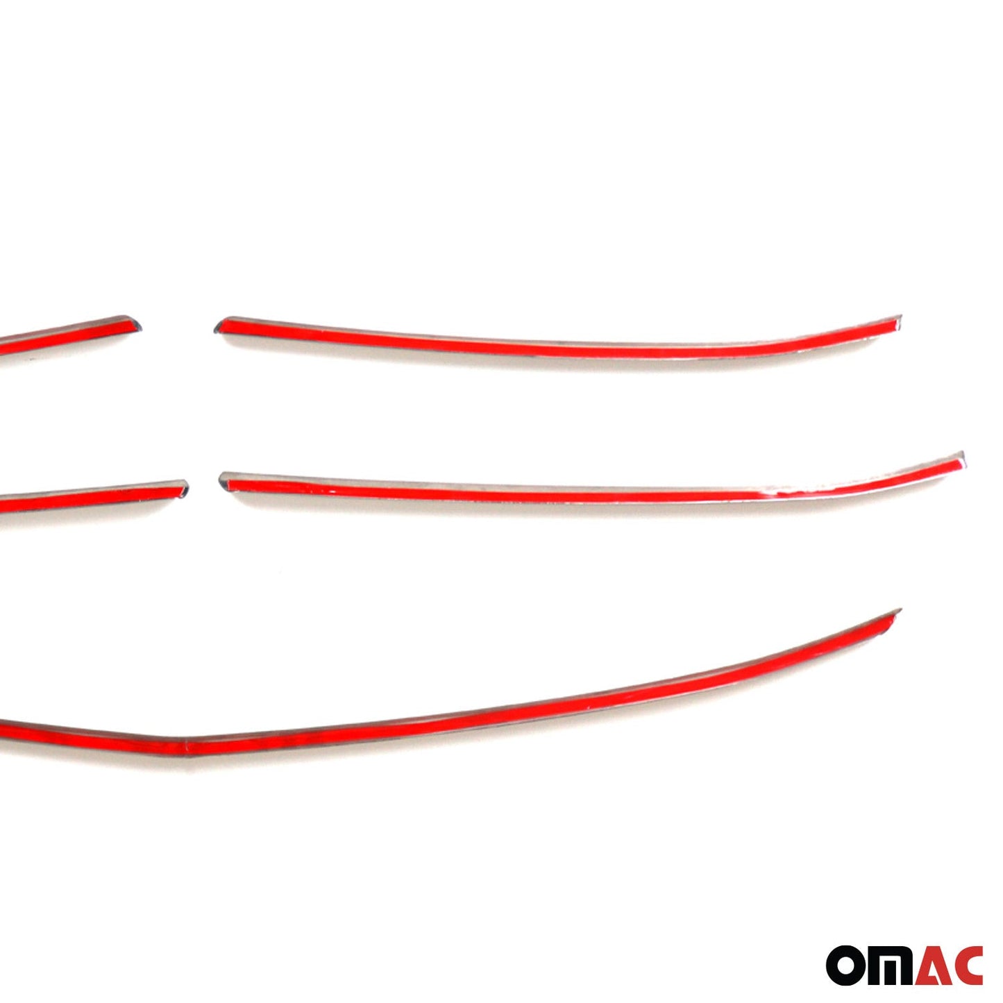 OMAC USA Front Bumper Grill Trim for Van – Fits 2021–2024 Mercedes Metris – Stainless Steel Chrome Molding, Silver 5-Pc