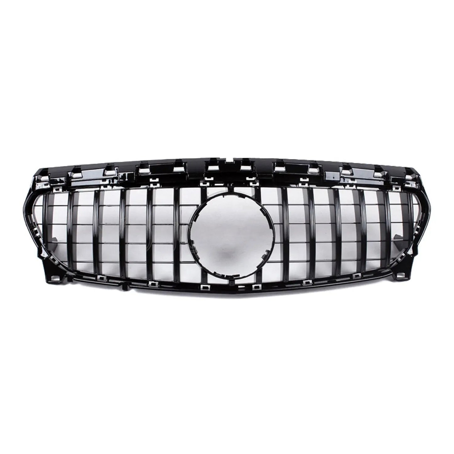 OMAC USA GT R Style Front Bumper Grille for Cars – Fits 2019–2022 Mercedes A-Class W177 Hatchback (Glossy Black, 1Pc)