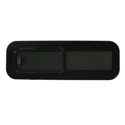 OMAC USA Horizontal Sliding Left Vent Window for RVs – Universal Fit Teardrop Glass 31.4" x 10.6" (Black, 1Pc)