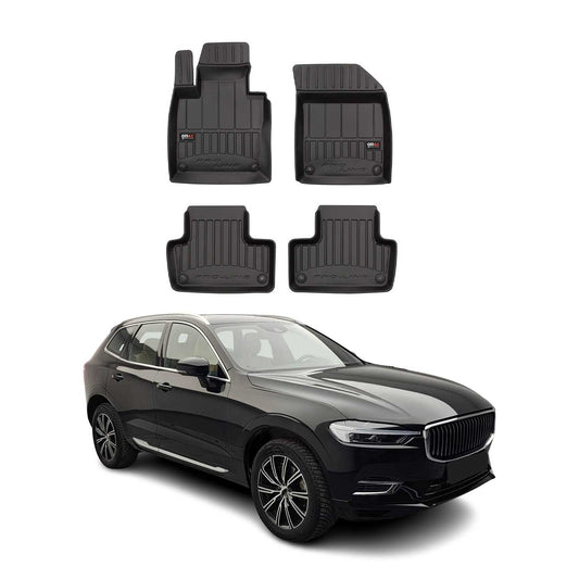 OMAC USA Premium Floor Mats Liners for Cars – Fits 2018-2025 Volvo XC60 (Black, 4 Pcs, All Weather Heavy Duty)