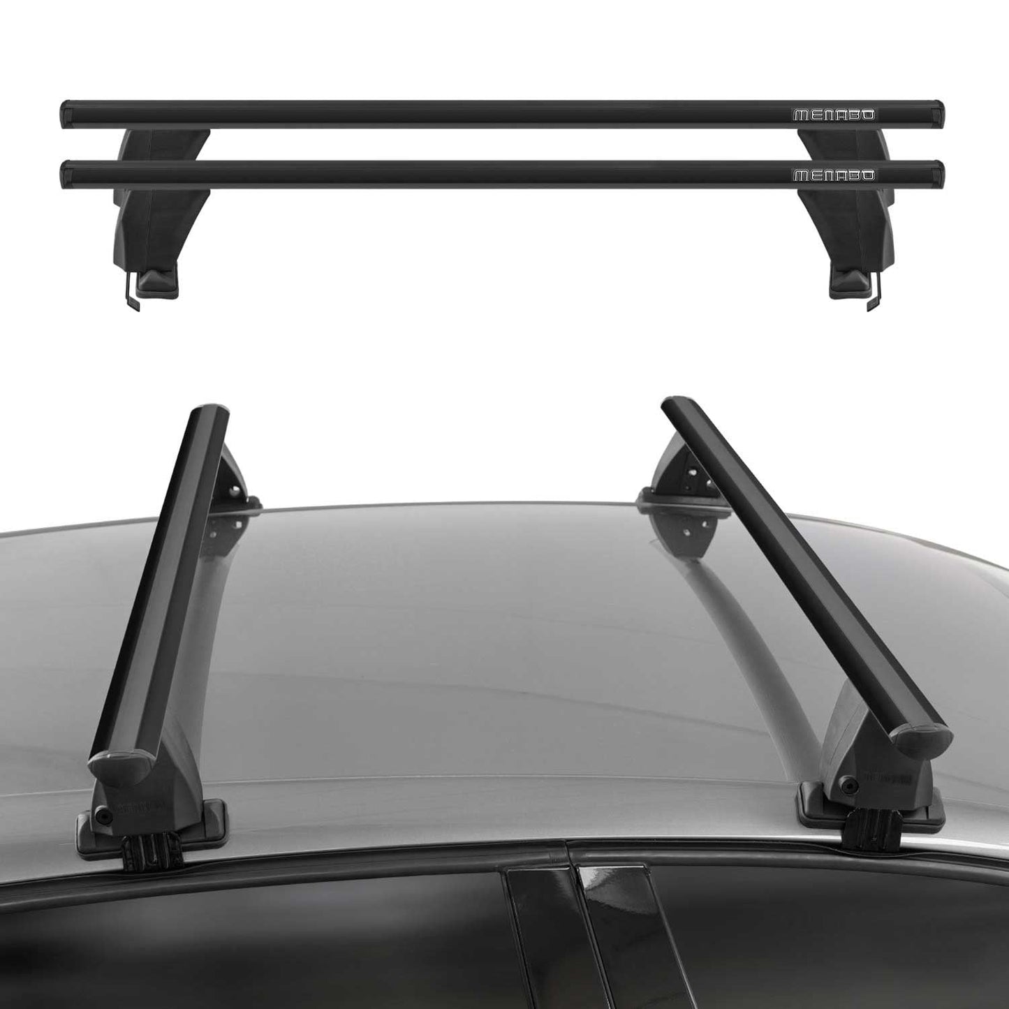 Omac USA Roof Rack Cross Bars Luggage Carrier for SUV – Fits with 2017-2025 Mazda CX-5 (2 Pcs, Black, Aluminum)