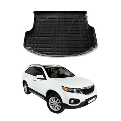 OMAC USA Semi-Custom Fit Cargo Liner Trunk Mat for SUV – Fits 2011–2015 Kia Sorento (Black, Waterproof)