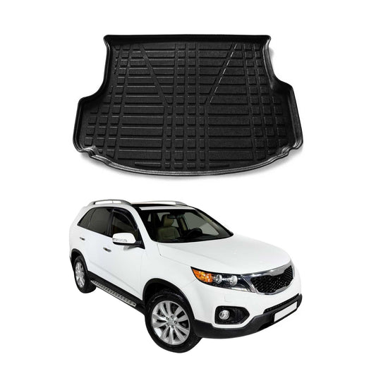 OMAC USA Semi-Custom Fit Cargo Liner Trunk Mat for SUV – Fits 2011–2015 Kia Sorento (Black, Waterproof)