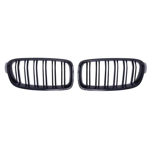 OMAC USA Front Kidney Grille Set for Car – Fits 2013-2017 BMW 4 Series F32/F33/F36 M4 – Gloss Black, 2 Pcs