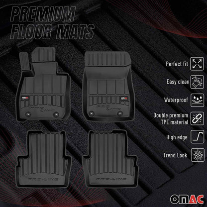Omac USA Premium Rubber Floor Mats Liners for Cars – Fits with 2016-2023 Mazda CX-3 (4 Pcs)