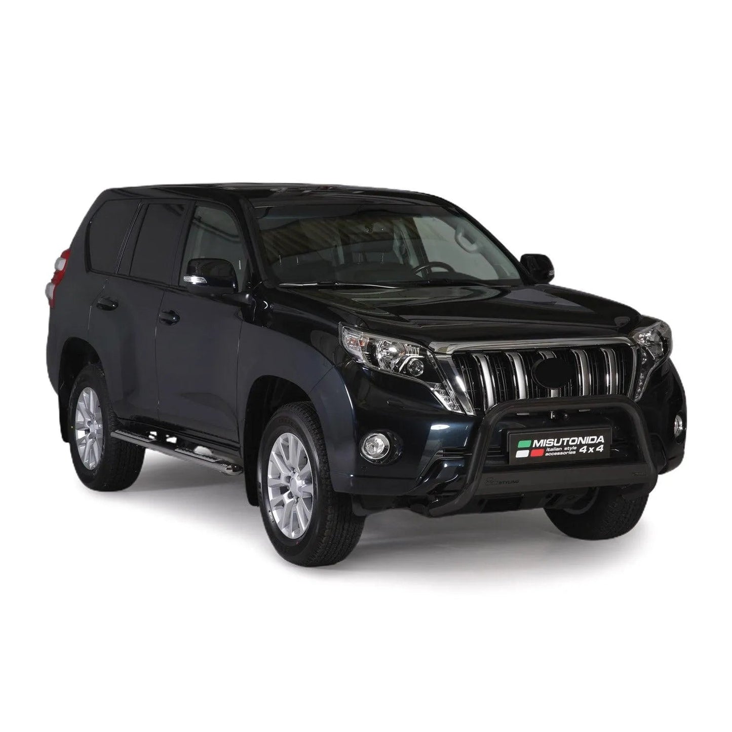 OMAC USA Bull Bar Push Front Bumper Grille for SUV – Fits 2014-2019 Lexus GX 460 – Black Steel, 1 Pc