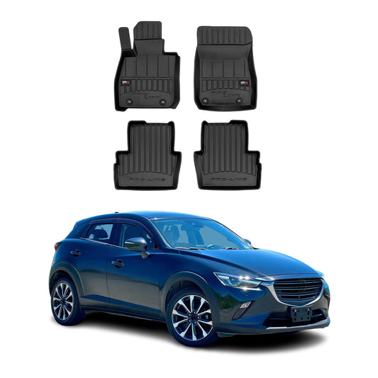 Omac USA Premium Rubber Floor Mats Liners for Cars – Fits with 2016-2023 Mazda CX-3 (4 Pcs)