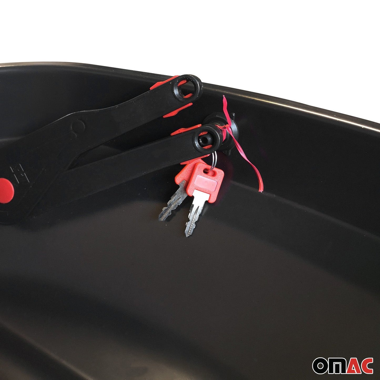 OMAC USA Roof Cargo Box for Car/SUV – 8 Cu Ft Rooftop Luggage Carrier Dual-Side Opening – Matt Black (1 Pc)