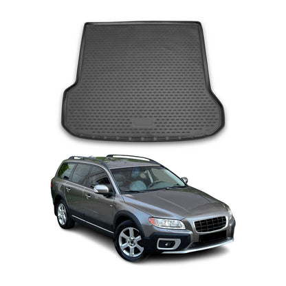 OMAC USA Semi-Custom Fit Cargo Liner Trunk Mat for SUV – Fits 2008–2016 Volvo XC70 (Black, Waterproof)
