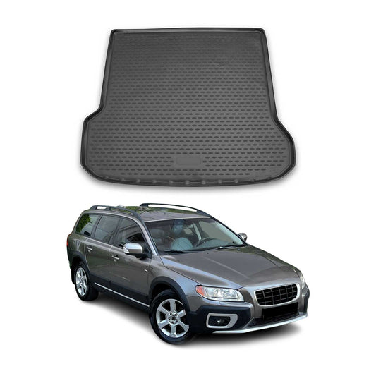OMAC USA Semi-Custom Fit Cargo Liner Trunk Mat for SUV – Fits 2008–2016 Volvo XC70 (Black, Waterproof)