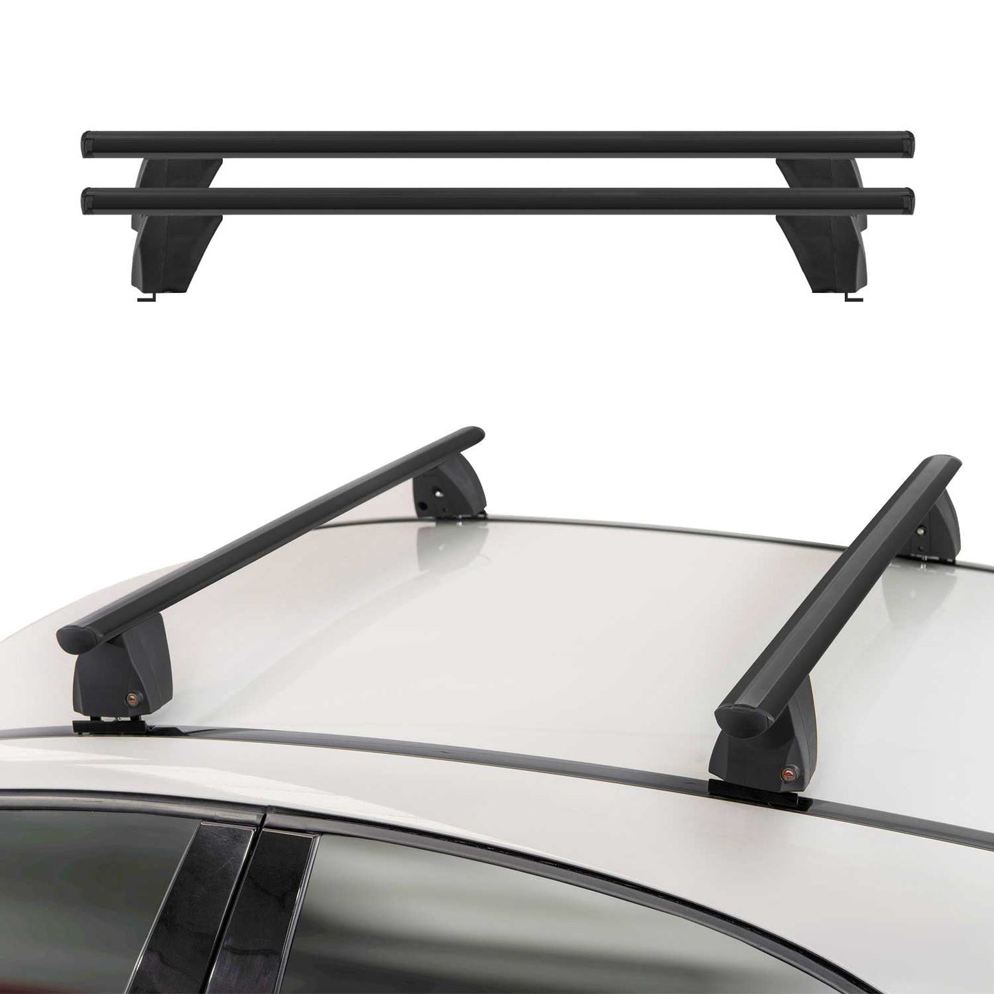 OMAC USA Roof Rack Cross Bars for Car – Fits 2018-2024 Chevrolet Equinox (Excludes Models Without OEM Fixed Points) – Aluminium Black (2 Pcs)
