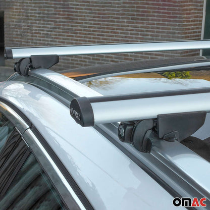 OMAC USA Roof Rack Cross Bars for Car – Fits 2015-2019 Mercedes GLA-Class X156 (Excludes Models Without OEM Fixed Points) – Aluminium Silver (2 Pcs)