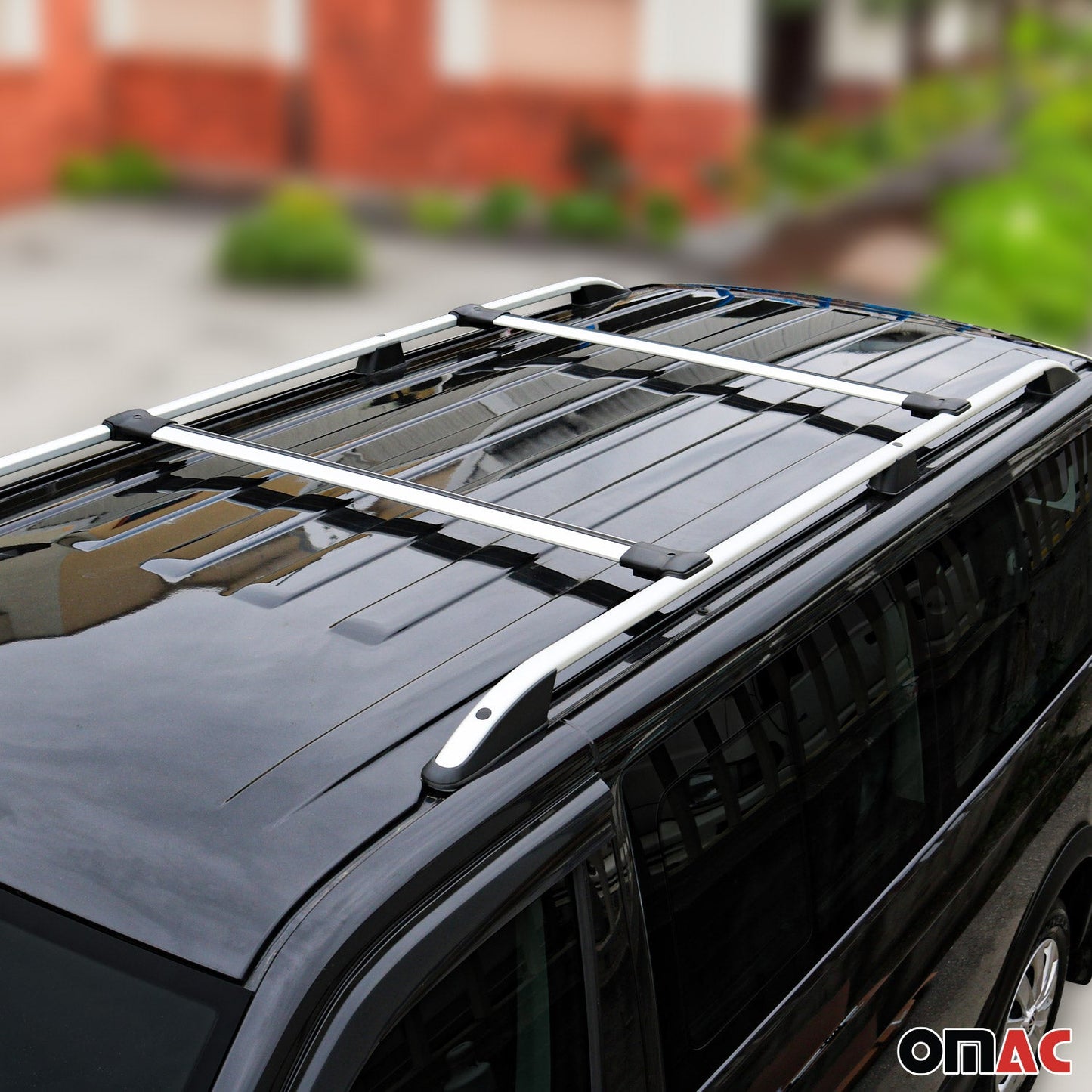 Omac USA Roof Rack Cross Bars Luggage Carrier for SUV – Fits with 2015-2023 Jeep Renegade (2 Pcs, Silver, Aluminum)