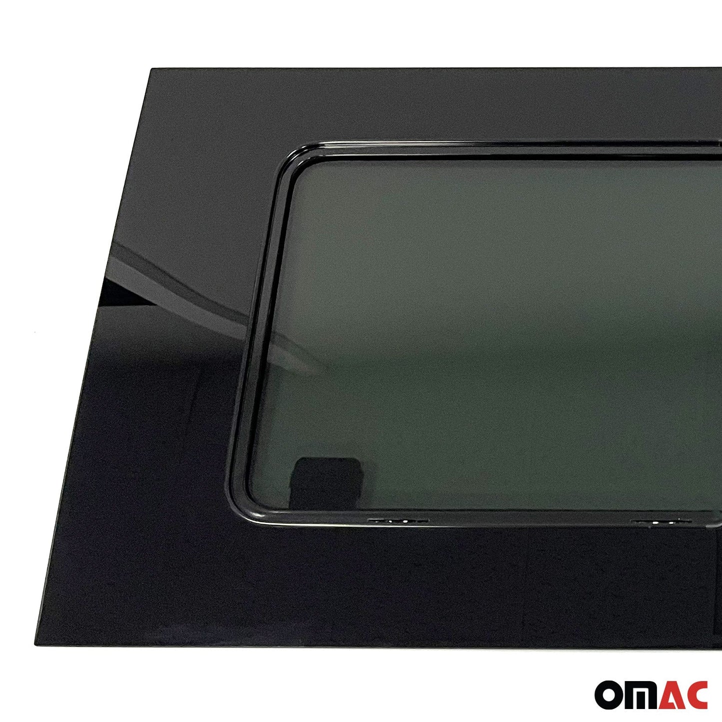 OMAC USA Sliding Window Glass Front Left Side – Fits 2014–2024 RAM ProMaster L2/L3/L4 – Black Tempered Auto Glass Replacement (1 Pc)