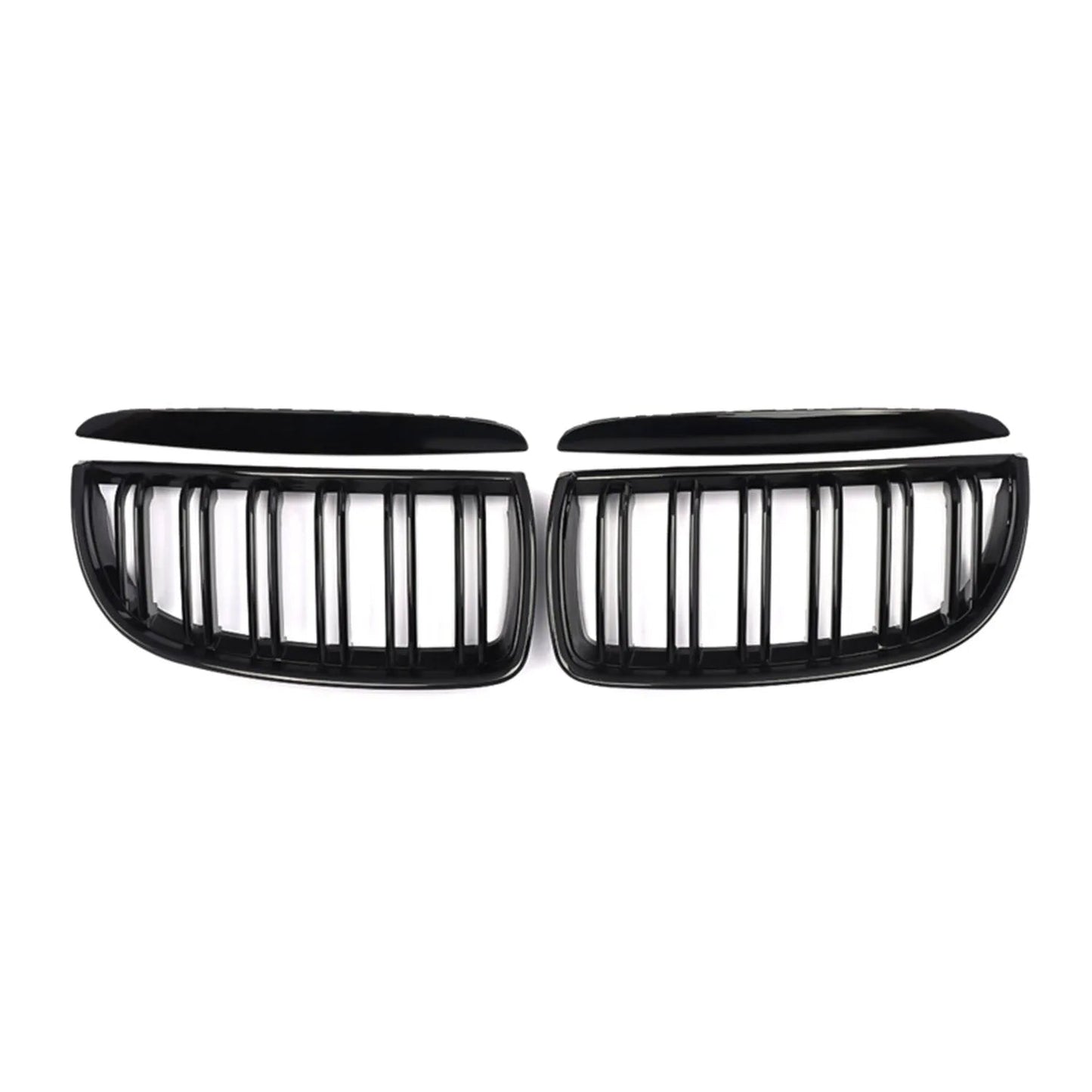 OMAC USA Front Kidney Grille M3 Style for Cars – Fits 2005–2008 BMW 3 Series E90/E91/E92/E93 (Gloss Black, Dual Slat, 4Pcs)