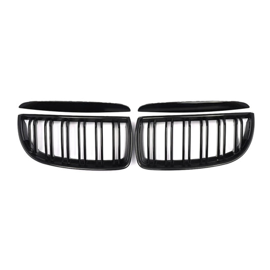 OMAC USA Front Kidney Grille M3 Style for Cars – Fits 2005–2008 BMW 3 Series E90/E91/E92/E93 (Gloss Black, Dual Slat, 4Pcs)