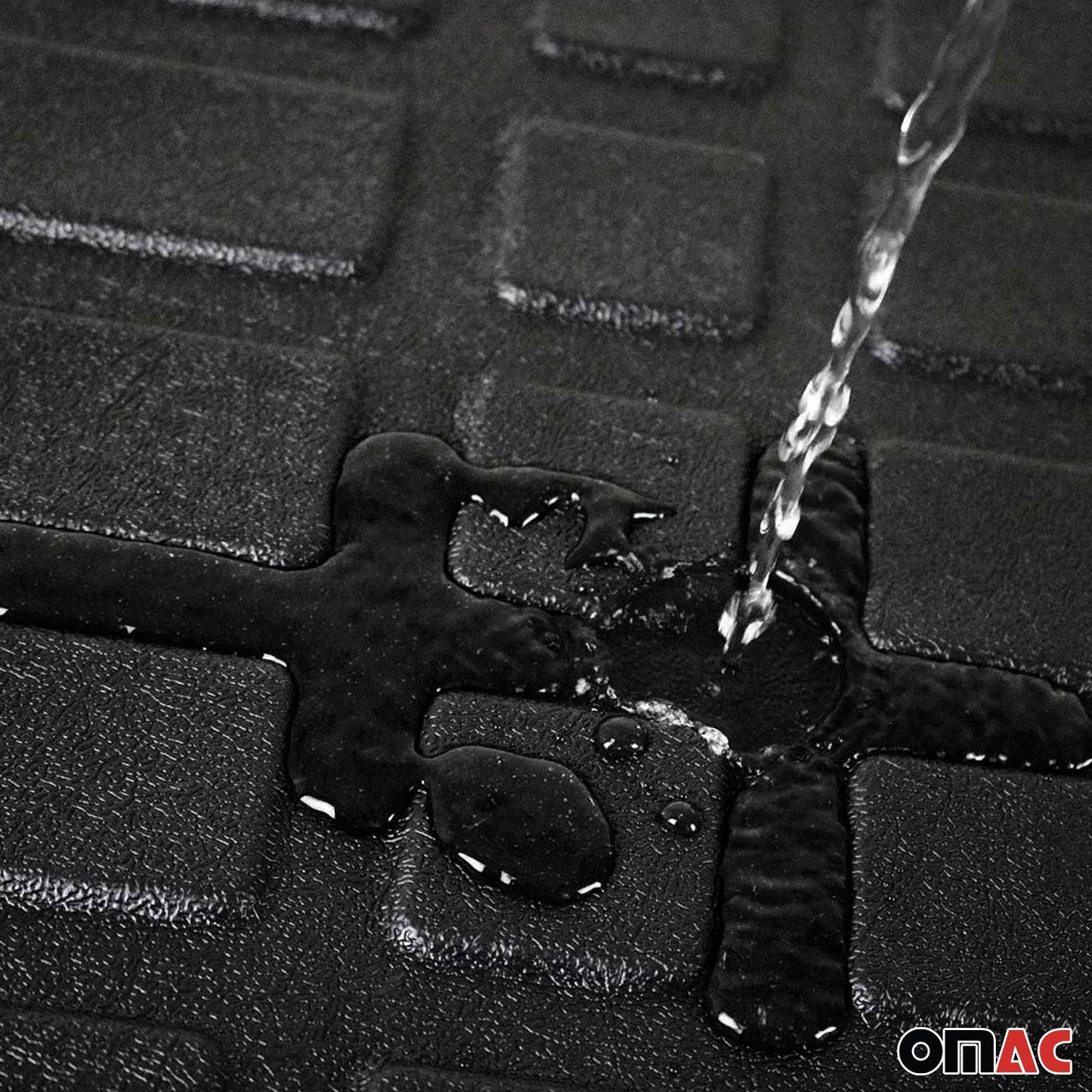 OMAC USA Cargo Liner Trunk Mat All Weather for SUV – Fits with 2007-2013 BMW X5 E70 – Black (1 Pc)