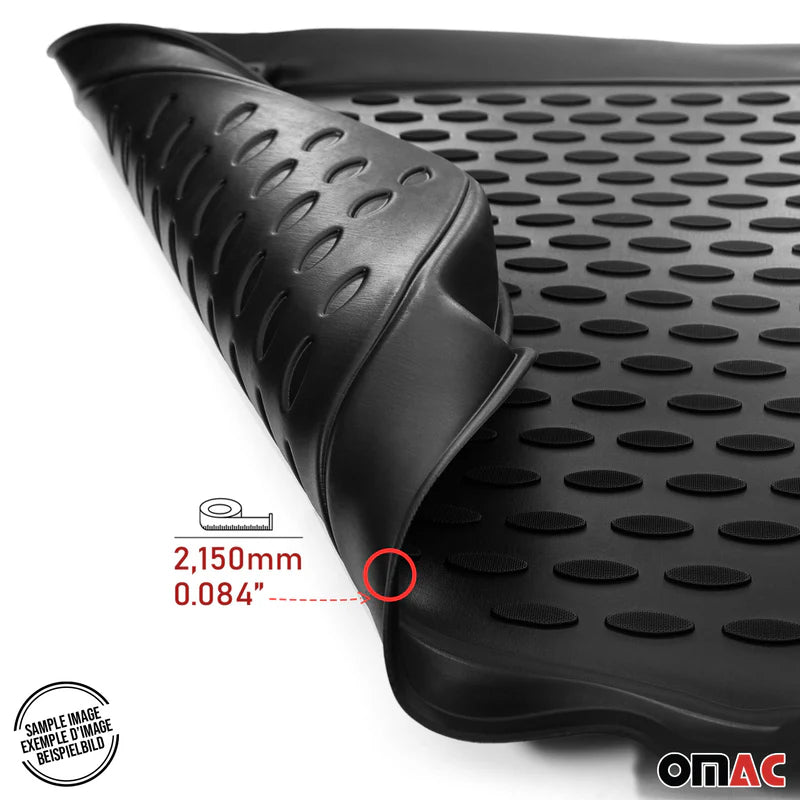 OMAC USA Premium Floor Mats Liners for SUVs – Fits 2013-2019 Ford Escape (Black, 4 Pcs, All Weather)