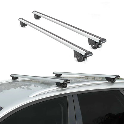 OMAC USA Roof Rack Cross Bars for Car – Fits 2018-2025 Audi Q5 (Excludes Models Without OEM Fixed Points) – Aluminium Silver (2 Pcs)