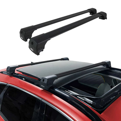 OMAC USA Roof Rack Cross Bars for Car – Fits 2019-2025 BMW X5 G05 (Excludes Models Without OEM Fixed Points) – Aluminium Black (2 Pcs)