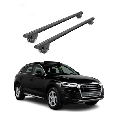 OMAC USA Roof Rack Cross Bars for Car – Fits 2018-2025 Audi Q5 (Excludes Models Without OEM Fixed Points) – Aluminium Silver (2 Pcs)