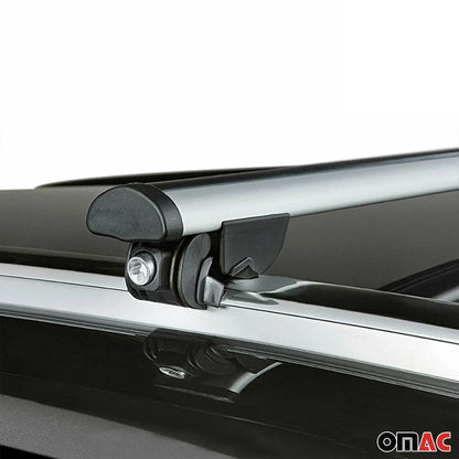 OMAC USA Roof Rack Cross Bars for Car – Fits 2013-2018 Audi Q3 / Q3 Quattro (Excludes Models Without OEM Fixed Points) – Aluminium Silver (2 Pcs)