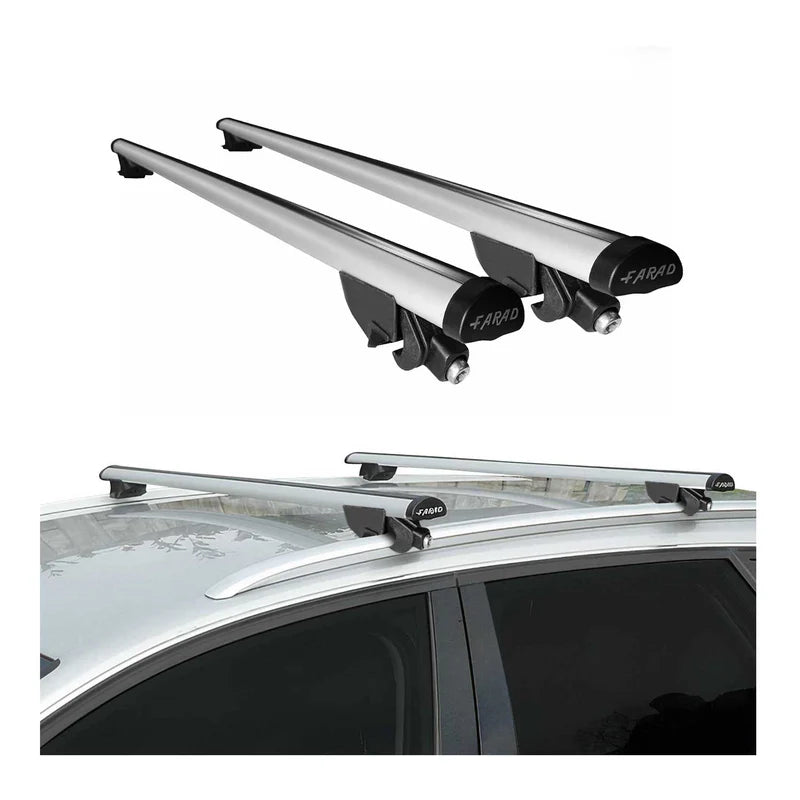 OMAC USA Roof Rack Cross Bars for Car – Fits 2011-2017 BMW X3 F25 (Excludes Panoramic Roof Models) – Aluminium Silver (2 Pcs)