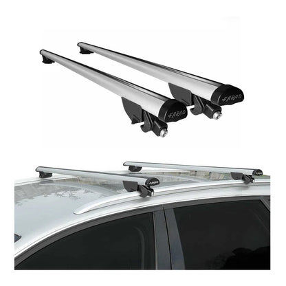 OMAC USA Roof Rack Cross Bars for Car – Fits 2011-2017 BMW X3 F25 (Excludes Panoramic Roof Models) – Aluminium Silver (2 Pcs)