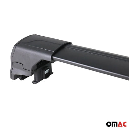 OMAC USA Roof Rack Cross Bars for Car – Fits 2019-2025 BMW X5 G05 (Excludes Models Without OEM Fixed Points) – Aluminium Black (2 Pcs)