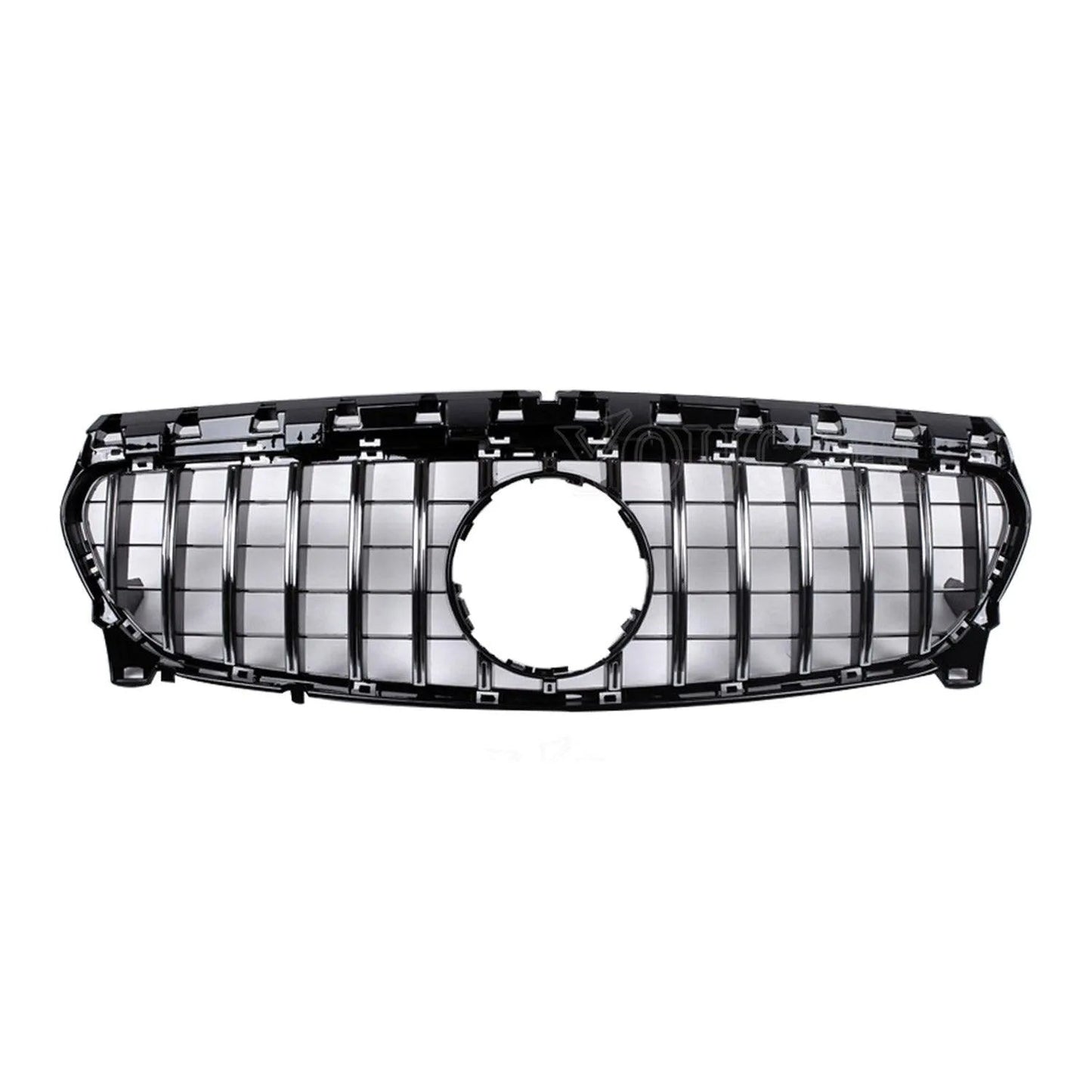 OMAC USA Front Bumper Grille for Cars – Fits 2013–2019 Mercedes A-Class W117 (Silver, 1Pc)