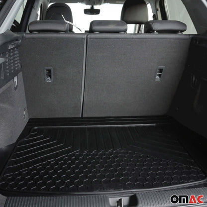 OMAC USA Premium Cargo Liner for SUV – Fits Kia Sportage – Semi-Custom Fit All Weather Rubber Trunk Mat, Black (1 Pc)