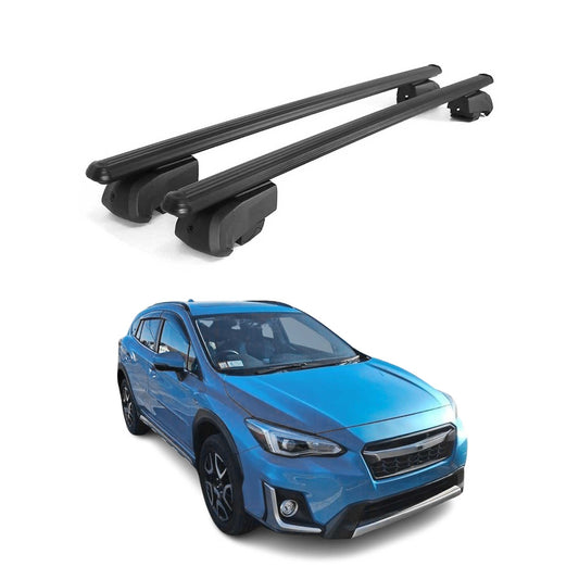 OMAC USA Roof Rack Cross Bars for Car – Fits 2019-2024 Subaru Crosstrek Hybrid (Excludes Models Without OEM Fixed Points) – Aluminium Black (2 Pcs)