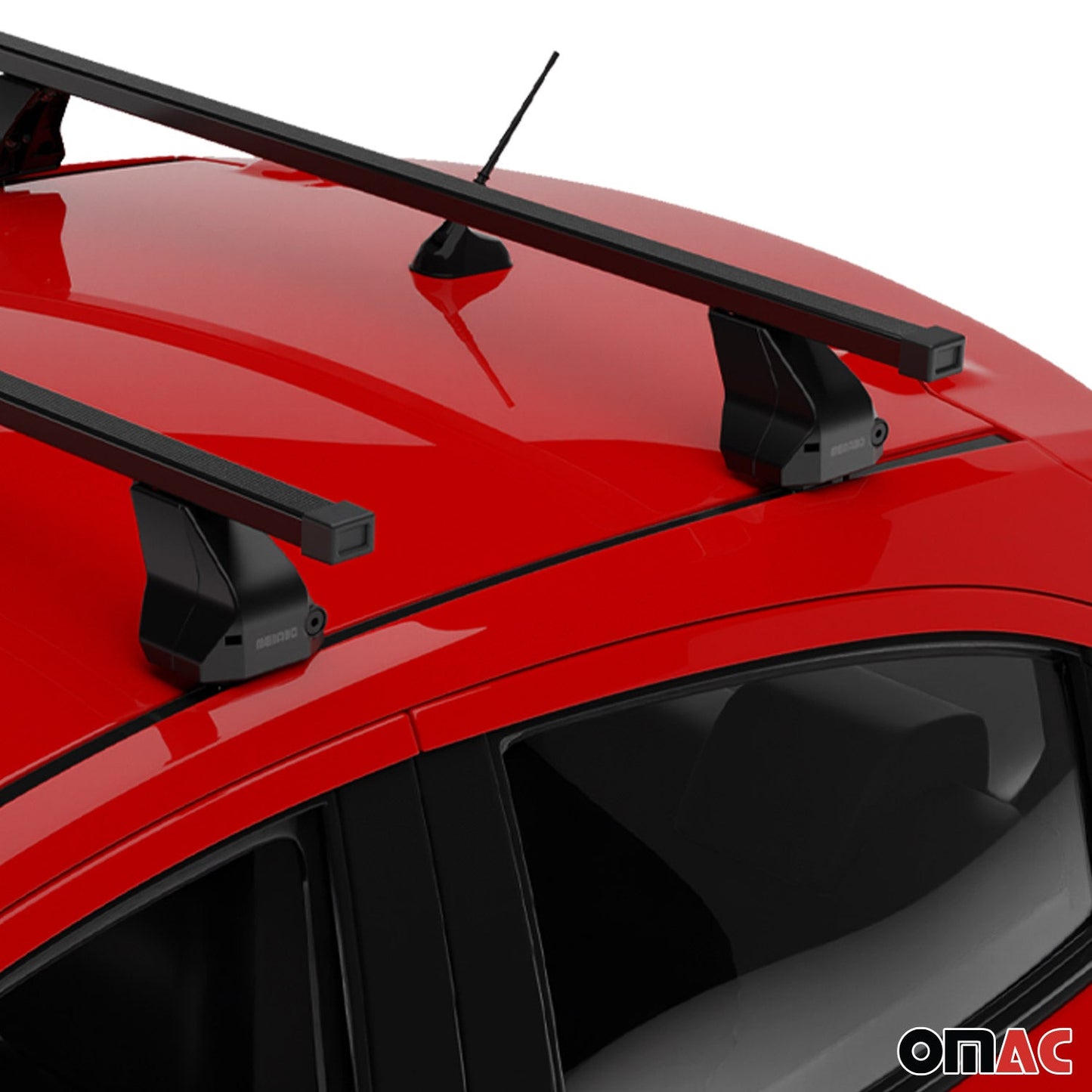 OMAC USA Roof Rack Cross Bars for Car – Fits 2017-2023 Subaru Impreza (Excludes Models Without OEM Fixed Points) – Steel Black (2 Pcs)