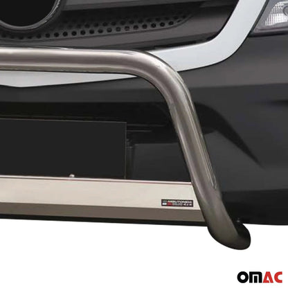 OMAC USA Bull Bar Push Front Bumper Grille for Vans – Fits 2014–2018 Mercedes Sprinter W906 (Silver, 1Pc)
