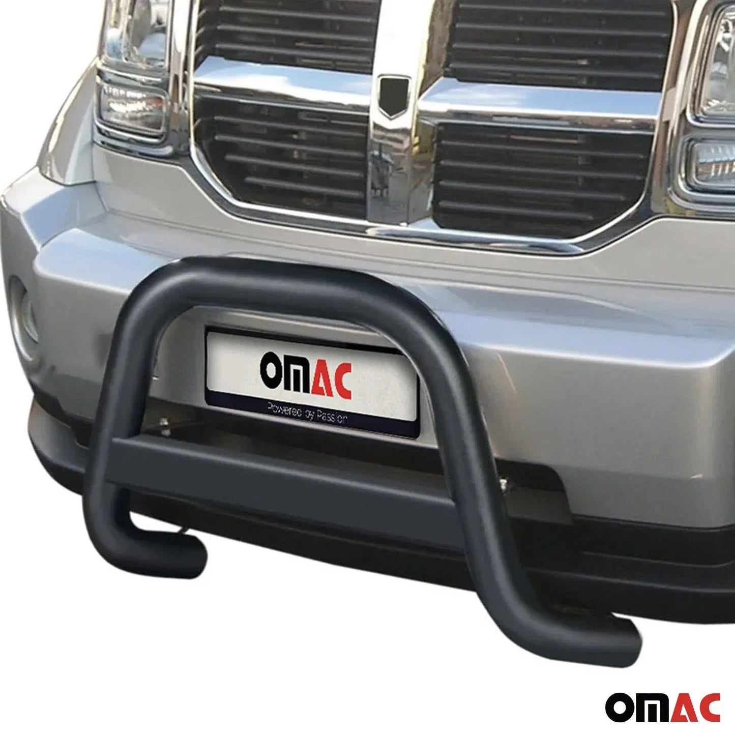OMAC USA Bull Bar Push Front Bumper Grille for SUVs – Fits 2007–2012 Dodge Nitro (Black, 1Pc)