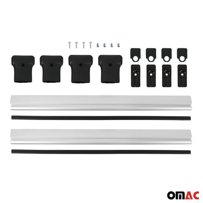 Omac USA Roof Rack Cross Bars Luggage Carrier for SUV – Fits with 2015-2023 Jeep Renegade (2 Pcs, Silver, Aluminum)
