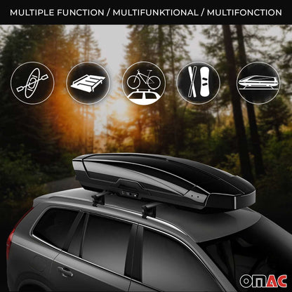 OMAC USA Roof Rack Cross Bars 44" Luggage Carrier for Flush Roof Rails – Aluminium Black (2 Pcs)