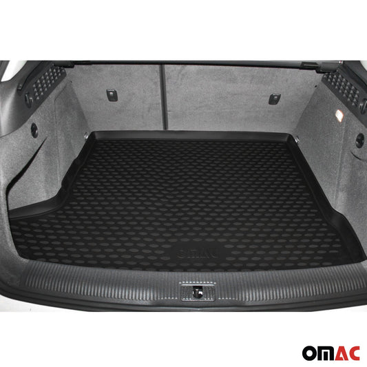 OMAC USA Cargo Liner Trunk Rubber Mat for Car – Fits with 2011-2013 Hyundai Elantra – All Weather, Black (1 Pc)
