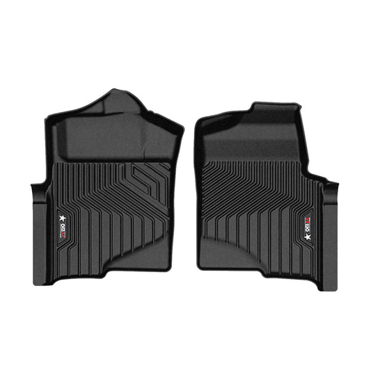 OMAC USA Premium Floor Mats Liners for Truck – Fits 2010–2014 Ford F-150 SuperCrew – Front Row All Weather Heavy Duty Black