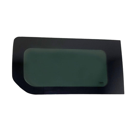 OMAC USA Front Left Sliding Door Window Glass – Fits 2015–2018 Chevrolet City Express L1 Short Wheelbase – Black Tempered Auto Glass (1 Pc)