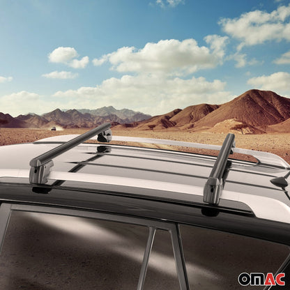 OMAC USA Roof Rack Cross Bars for SUV – Fits with 2010–2024 Toyota 4Runner – Aluminium Black (2 Pcs)