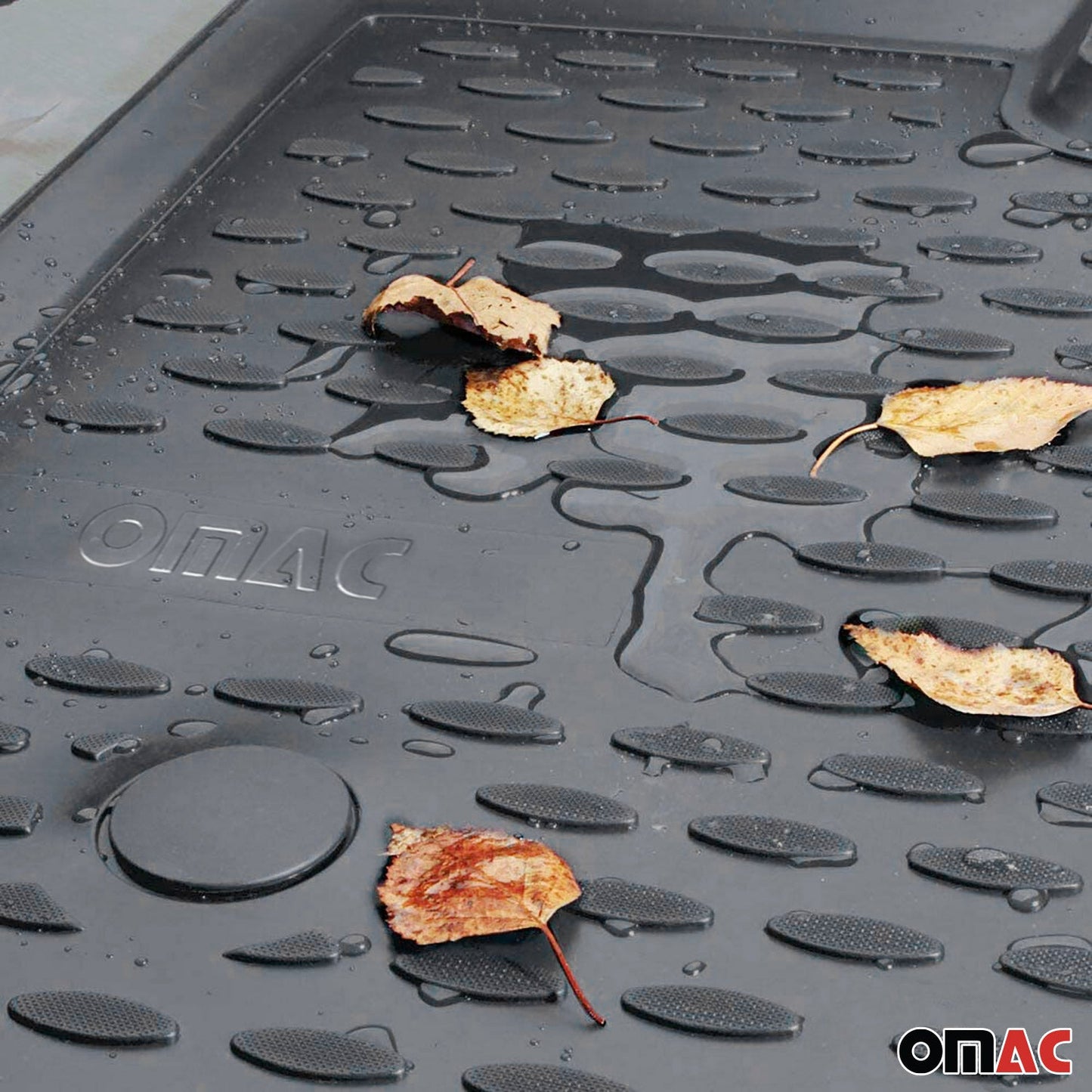 OMAC USA Floor Mats Liners Full Set All Weather Gray for Minivan – Fits with 2004-2010 Toyota Sienna (4 Pcs)