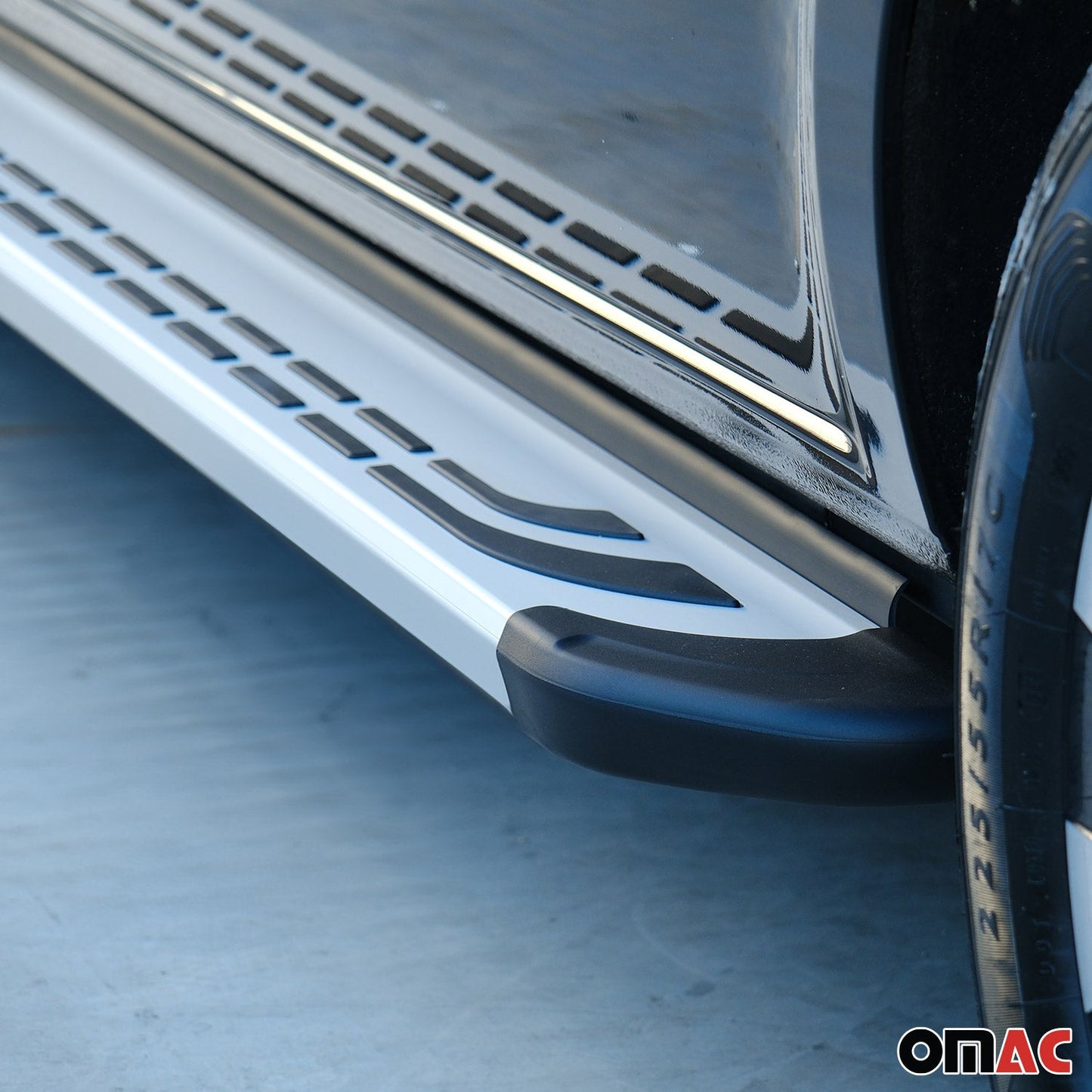Omac USA Aluminum Running Boards, Side Steps for SUV – Fits with 2007-2015 Mazda CX-9 – Silver (2 Pcs)